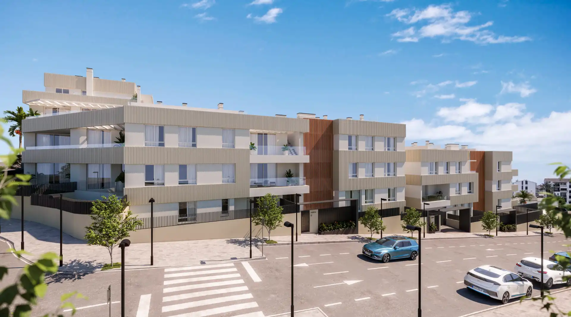 Vista exterior de Apartament en venda en Estepona amb Aire condicionat, Calefacció i Jardí privat