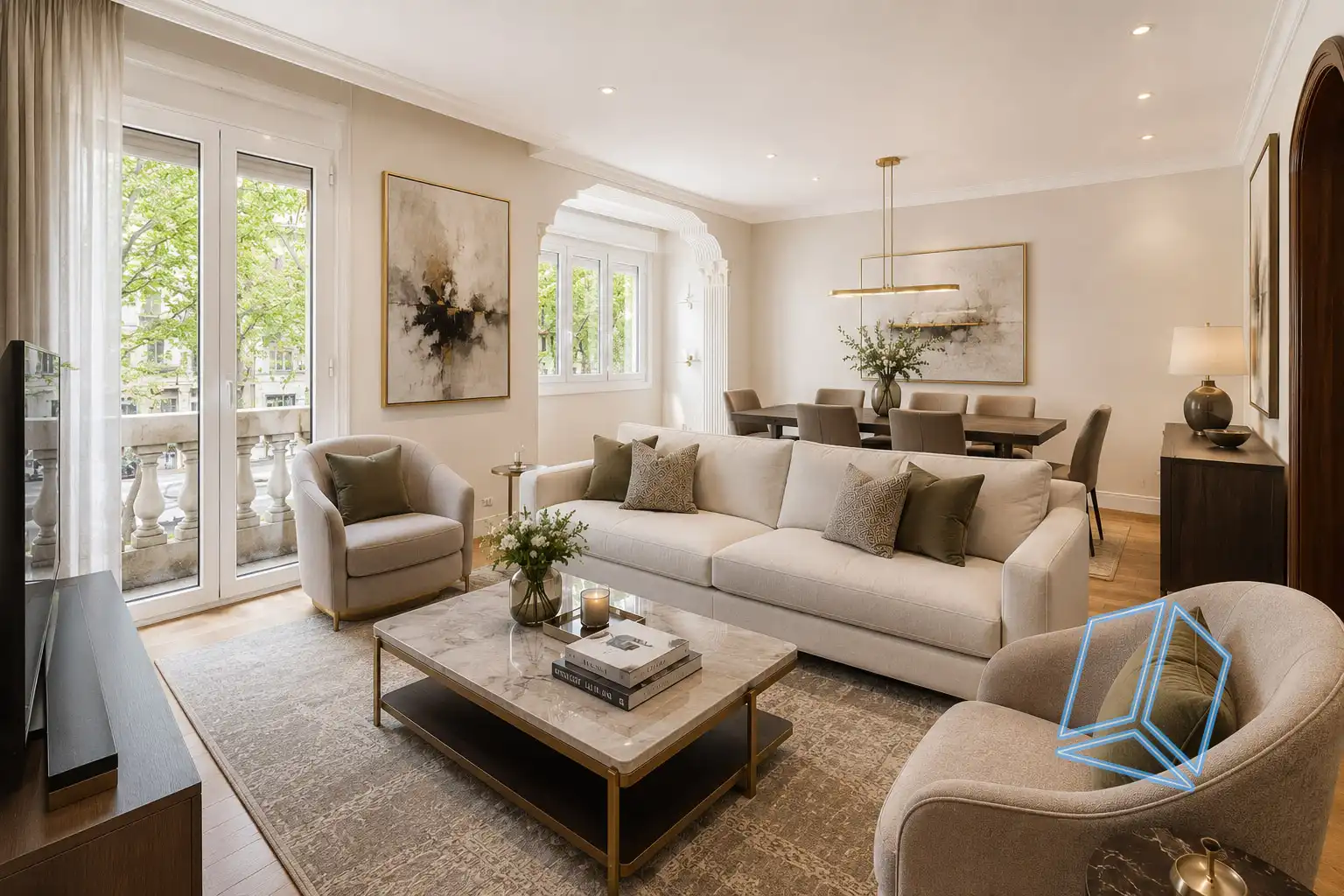 Living room of Flat for sale in Barcelona  with Terrace