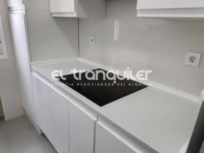 Cocina de Piso de alquiler en Madrid con Terraza, Amueblado y Lavadora