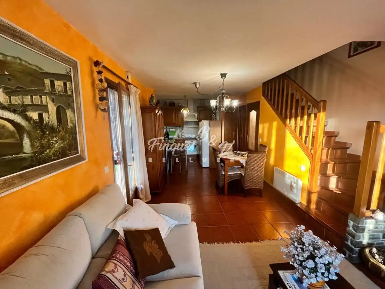 Living room of Houses for sale in Osséja  with Heating, Private garden and Parquet flooring