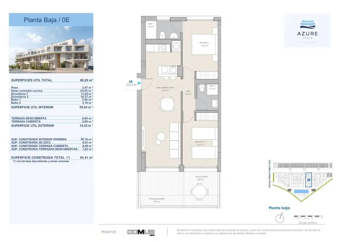 Piso en venta en Jávea / Xàbia con Aire acondicionado, Calefacción y Terraza