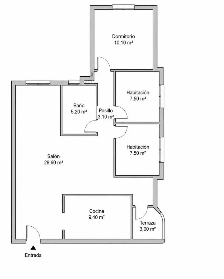Piso en venta en Coslada con Aire acondicionado, Calefacción y Terraza