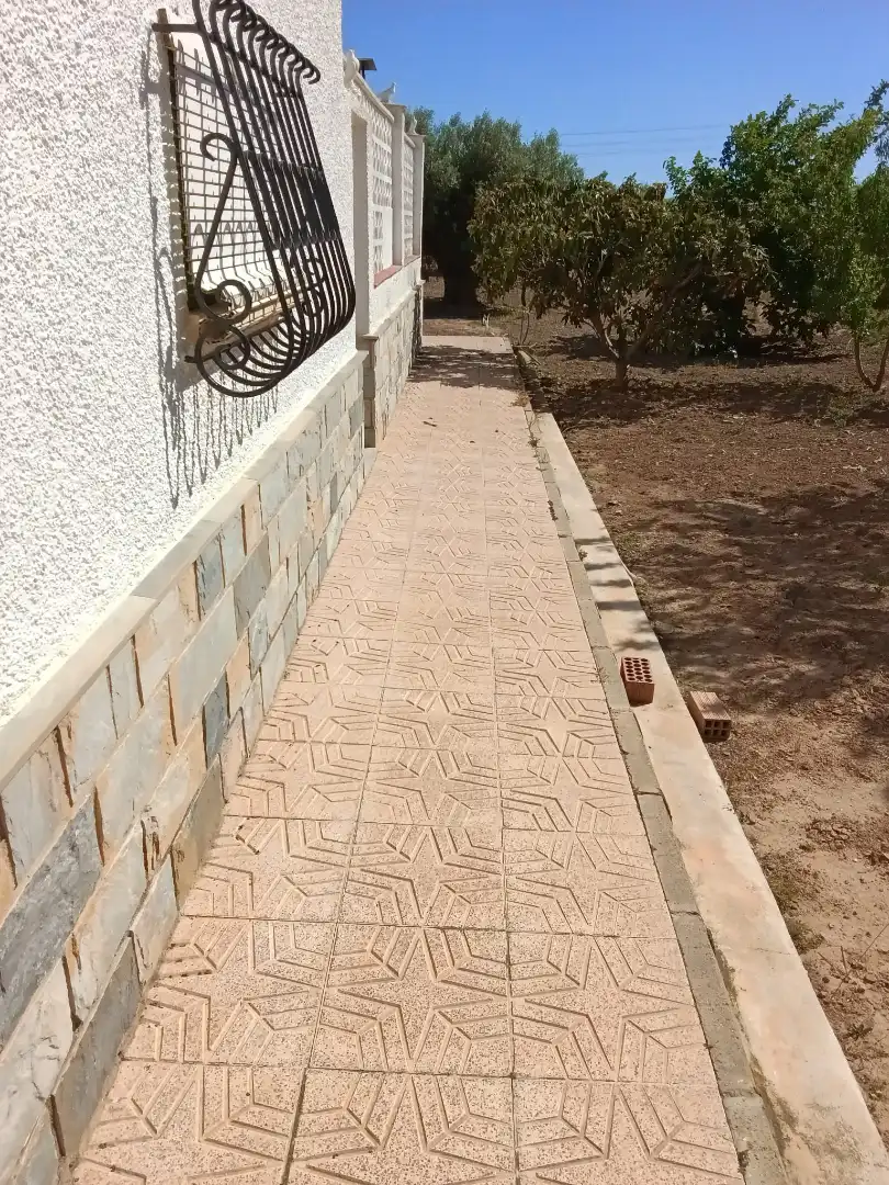 Terraza de Finca rústica en venta en Fuente Álamo de Murcia con Aire acondicionado, Jardín privado y Amueblado