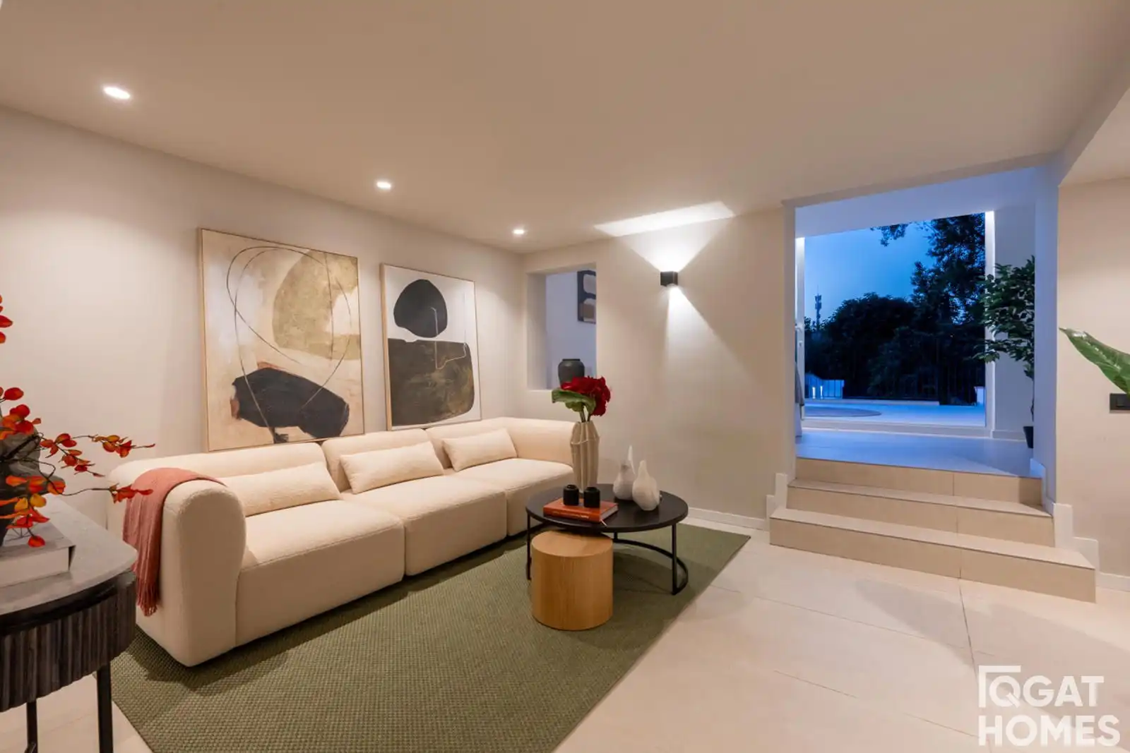 Sala de estar de Casa adosada en venta en Sant Cugat del Vallès con Aire acondicionado, Calefacción y Terraza