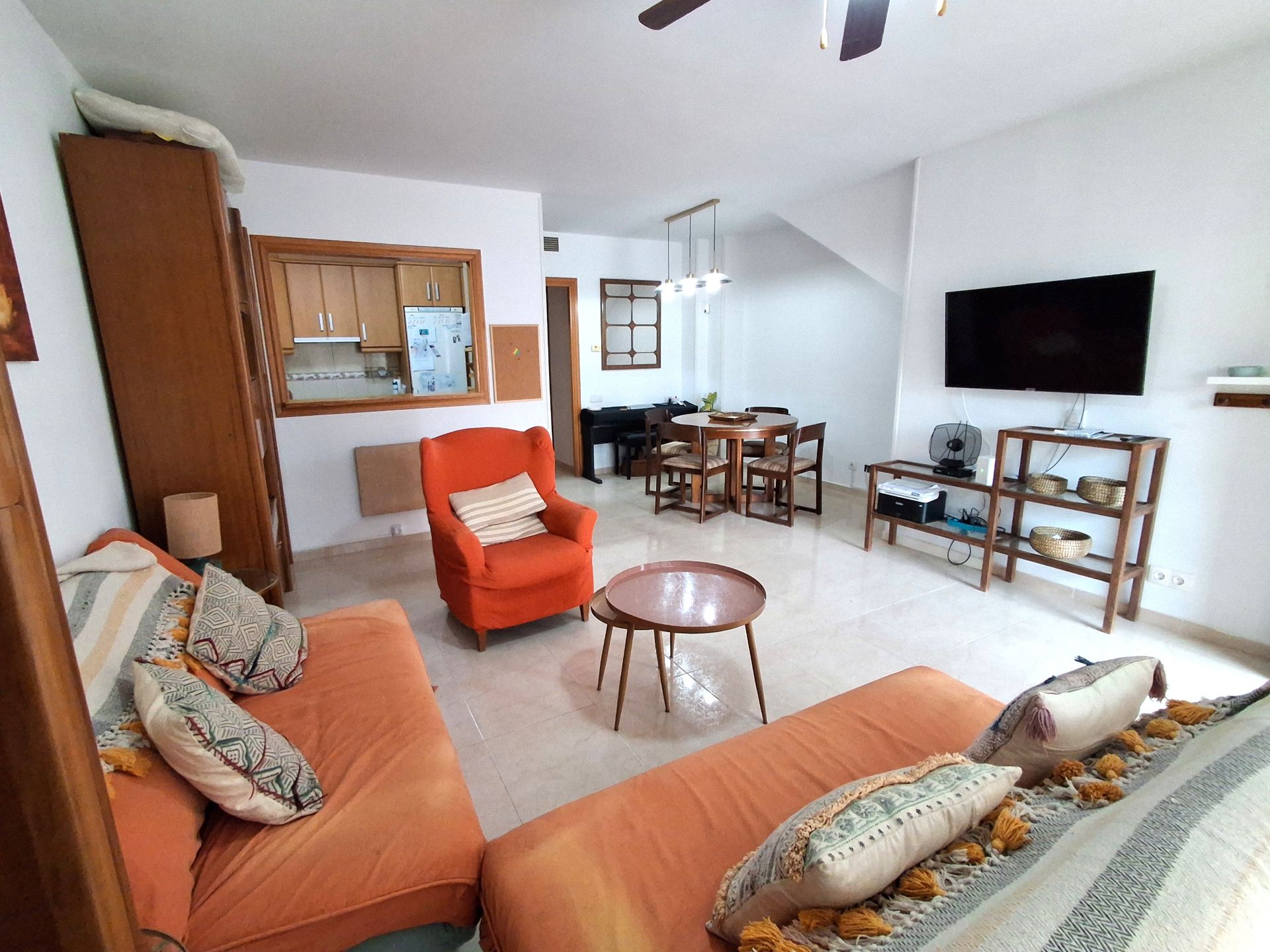 Wohnzimmer von Erdgeschoss zum Verkauf in Mont-roig del Camp mit Terrasse, Möbliert und Ofen