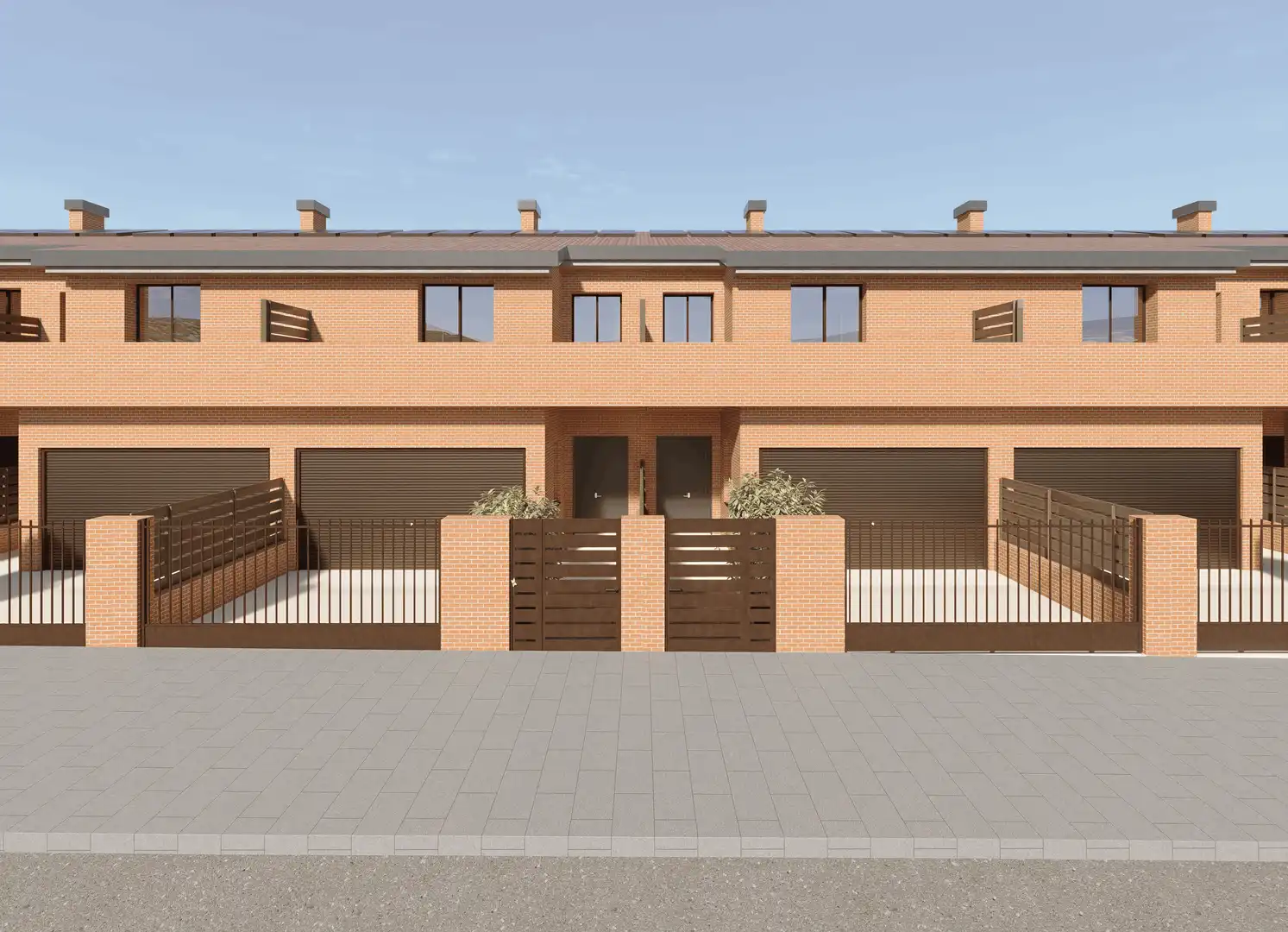 Außenansicht von Einfamilien-Reihenhaus zum Verkauf in Begues mit Terrasse, Schwimmbad und Balkon