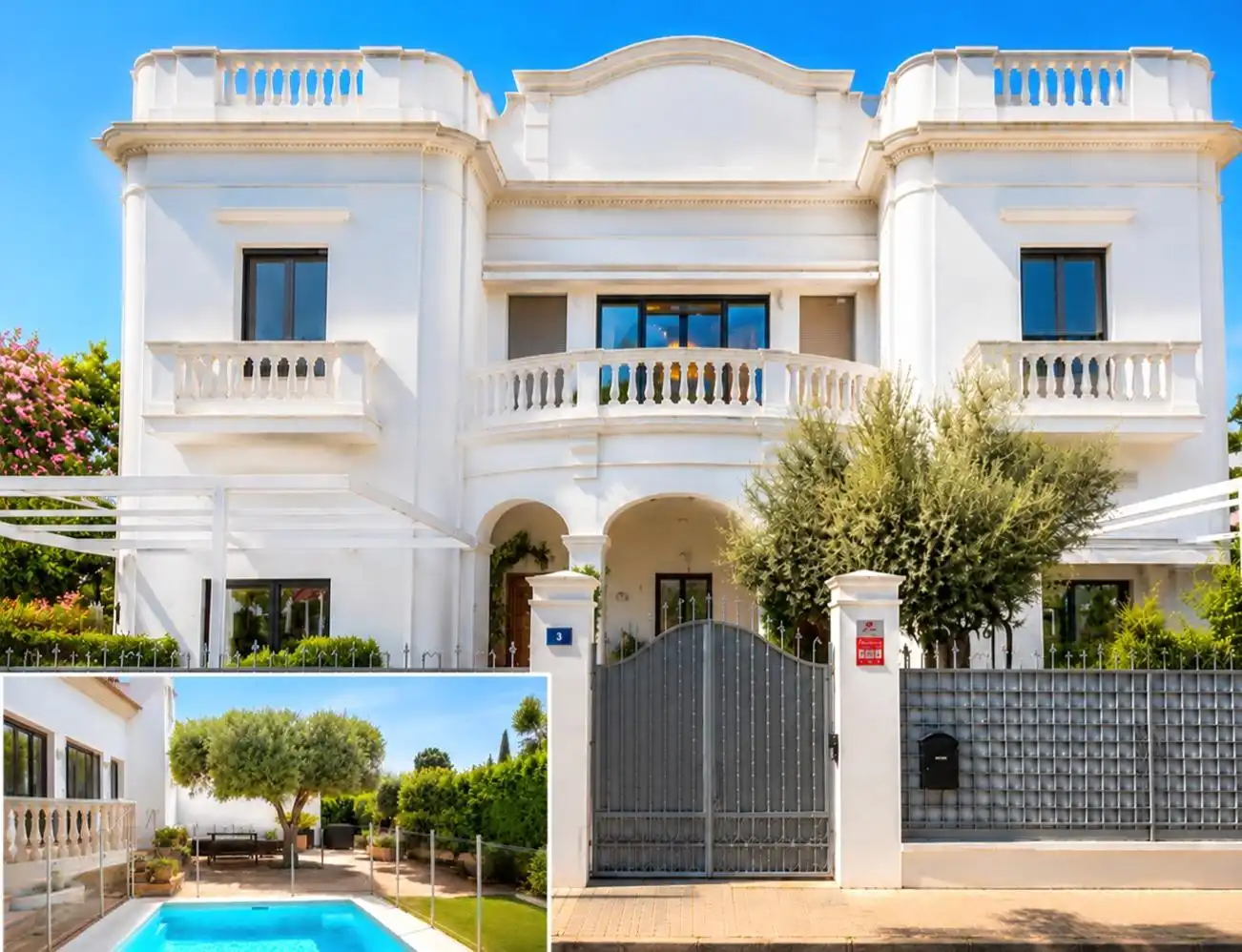Außenansicht von Erdgeschoss zum Verkauf in  Palma de Mallorca mit Klimaanlage, Privatgarten und Abstellraum