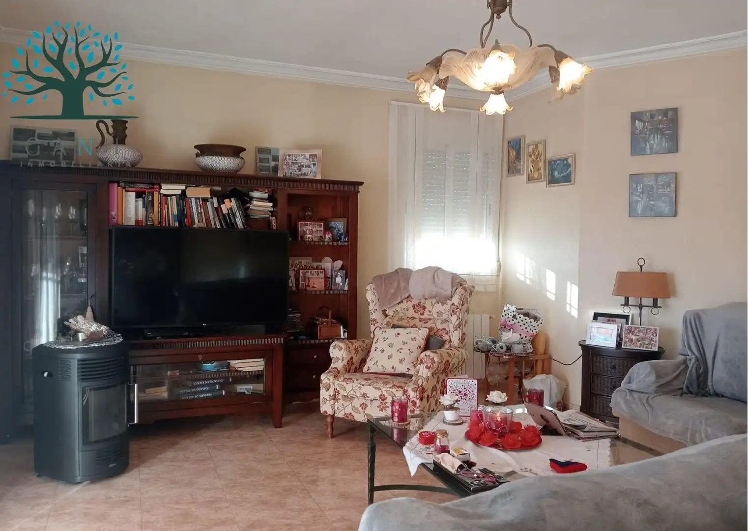 Sala d'estar de Casa o xalet en venda en Mazarrón amb Calefacció, Jardí privat i Terrassa