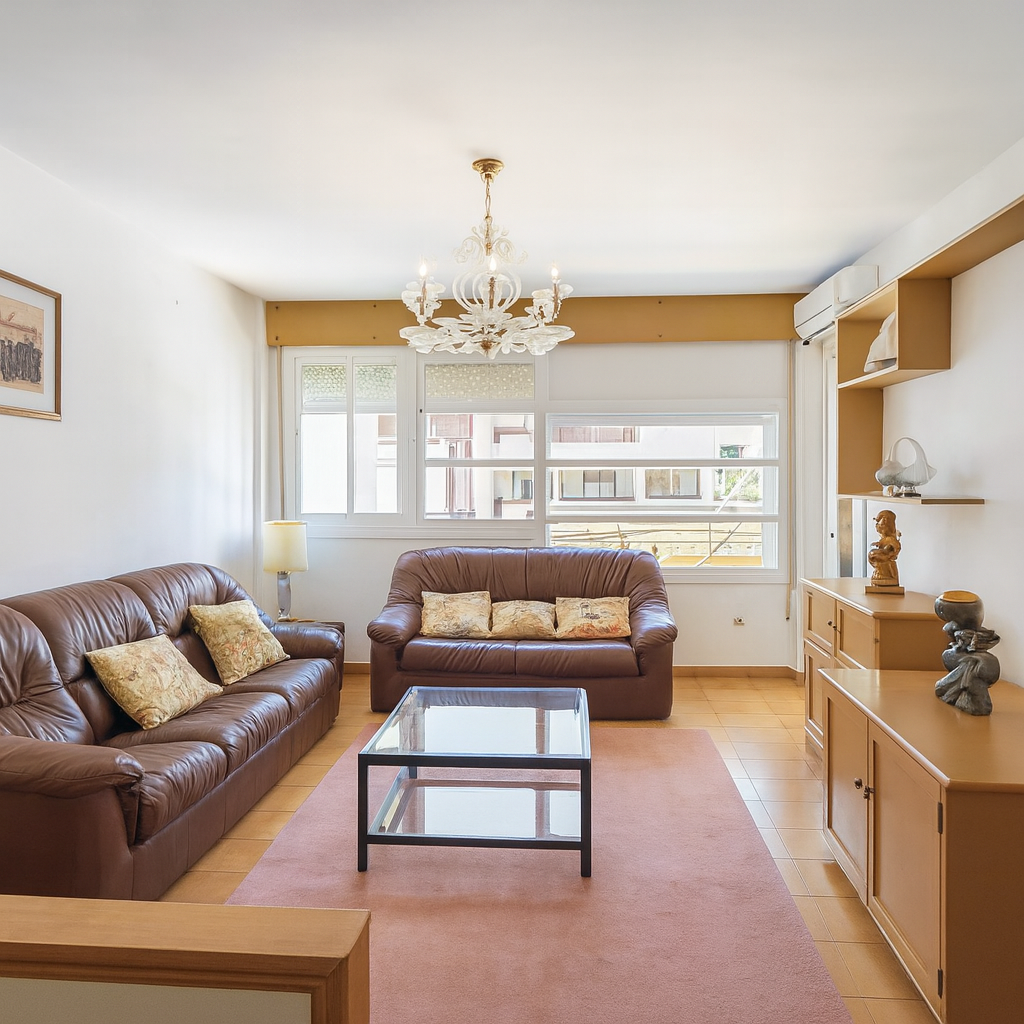 Sala d'estar de Apartament en venda en Eivissa amb Aire condicionat, Terrassa i Moblat