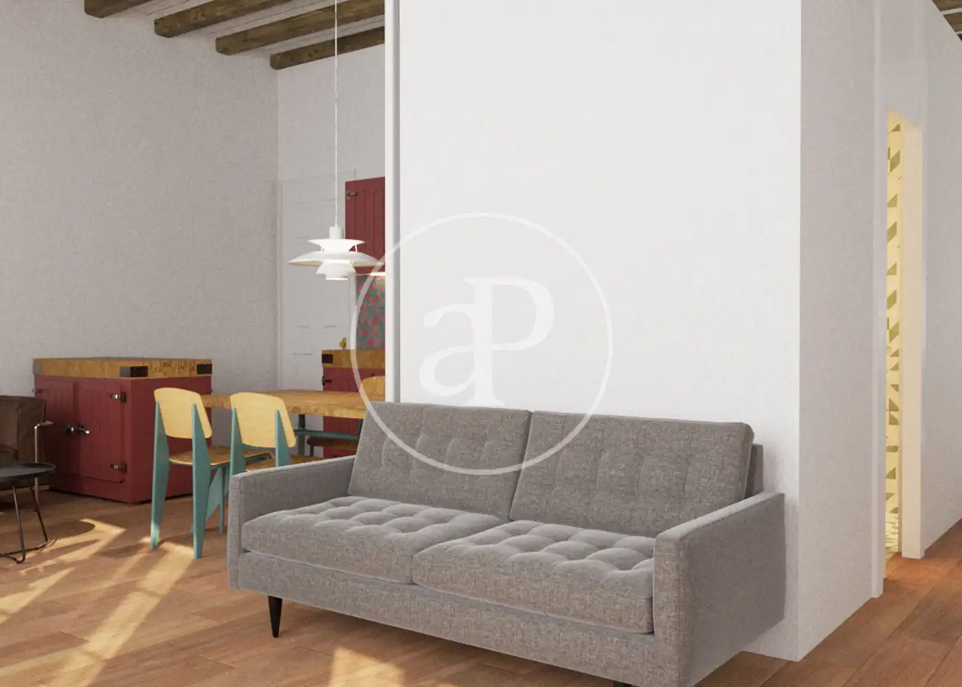 Sala de estar de Piso en venta en Barcelona con Aire acondicionado, Calefacción y Terraza