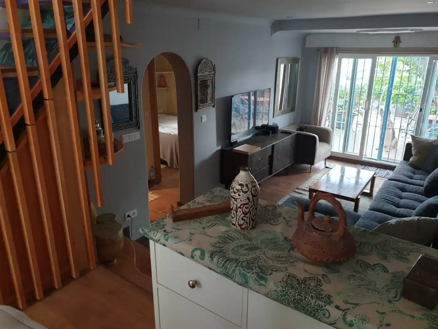 Living room of Houses for sale in Calpe / Calp  with Air Conditioner, Heating and Private garden