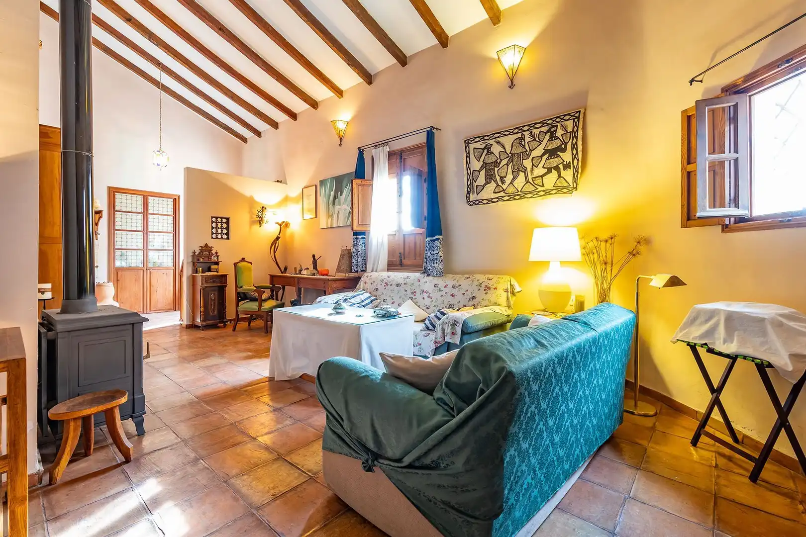 Living room of Country homes for sale in Murcia  with Air Conditioner, Heating and Storage room