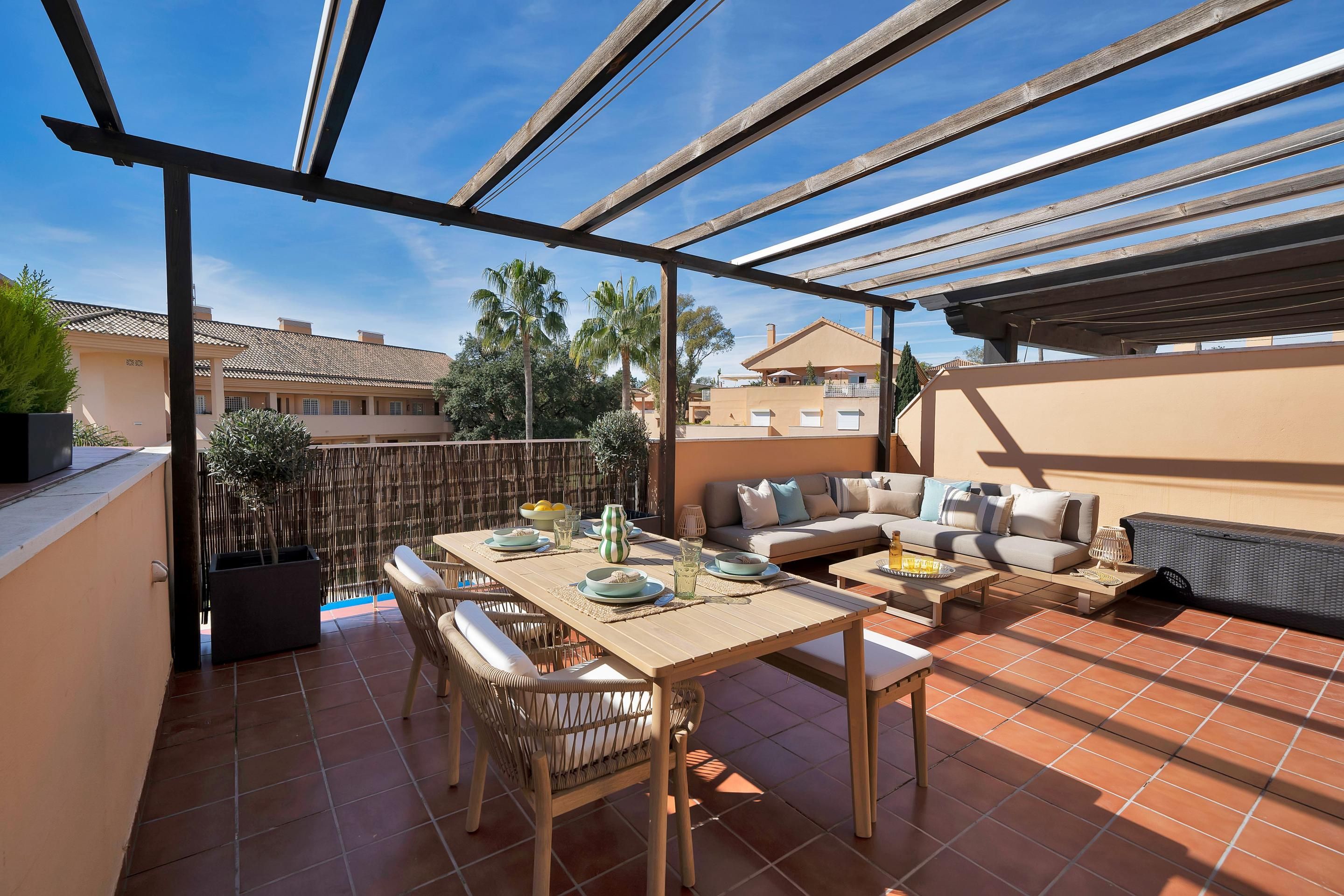 Terrace of Apartment for rent in Marbella  with Private garden, Terrace and Furnished