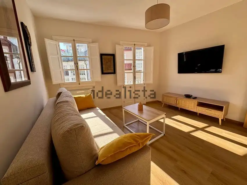 Sala d'estar de Apartament de lloguer en Ourense Capital  amb Calefacció, Parquet i Moblat