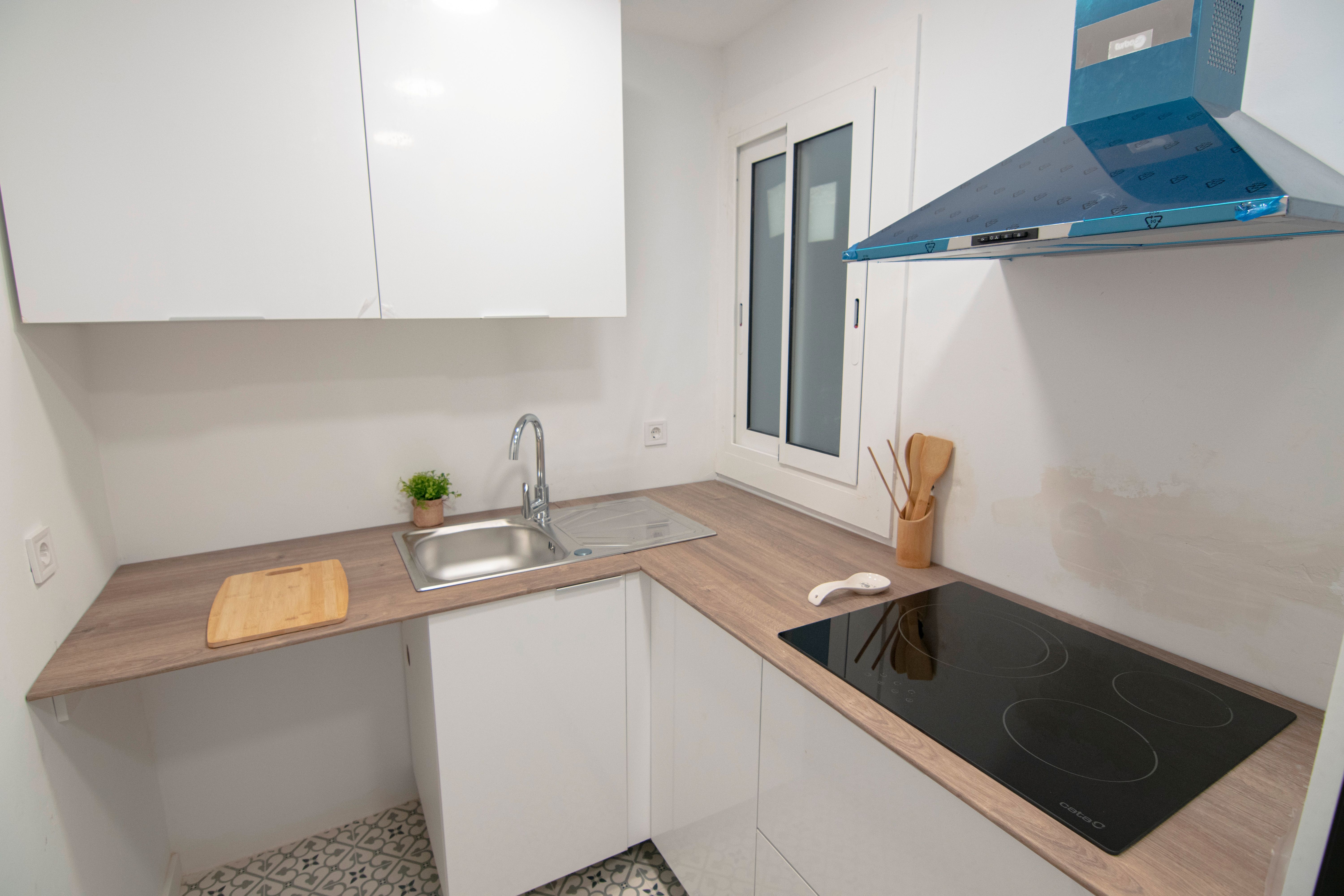 Kitchen of Flat for sale in  Barcelona Capital  with Parquet flooring