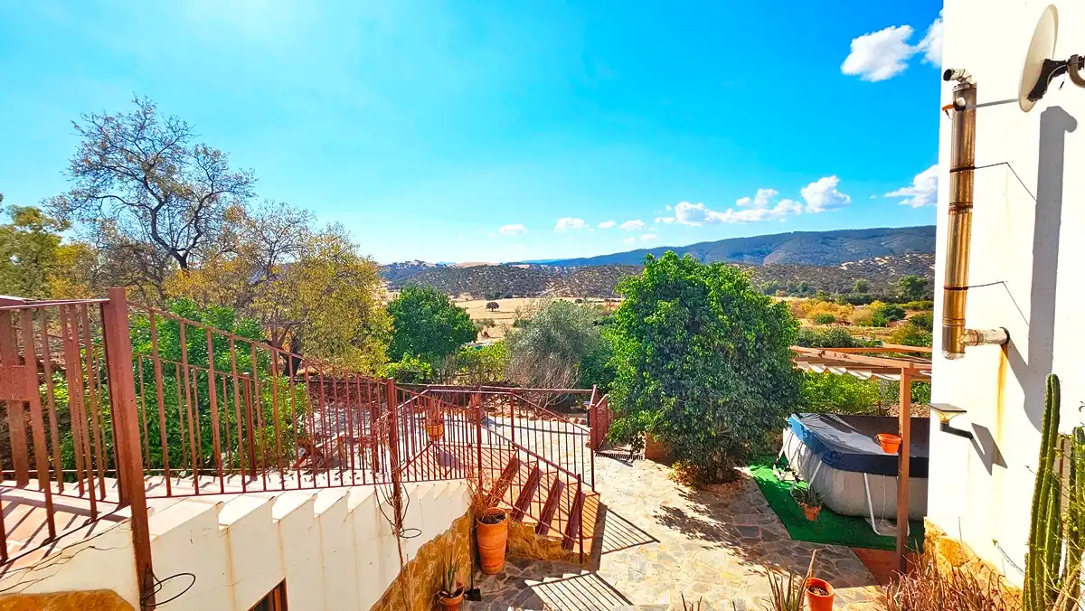 Vista exterior de Casa o chalet en venta en Cañaveral de León con Aire acondicionado, Jardín privado y Terraza