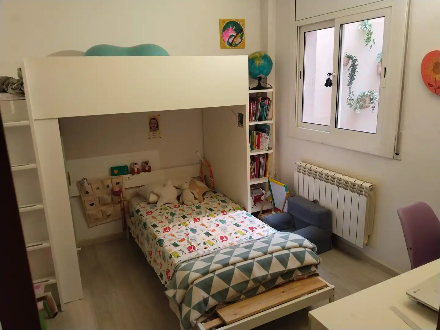 Schlafzimmer von Wohnung zur Miete in Barcelona mit Heizung