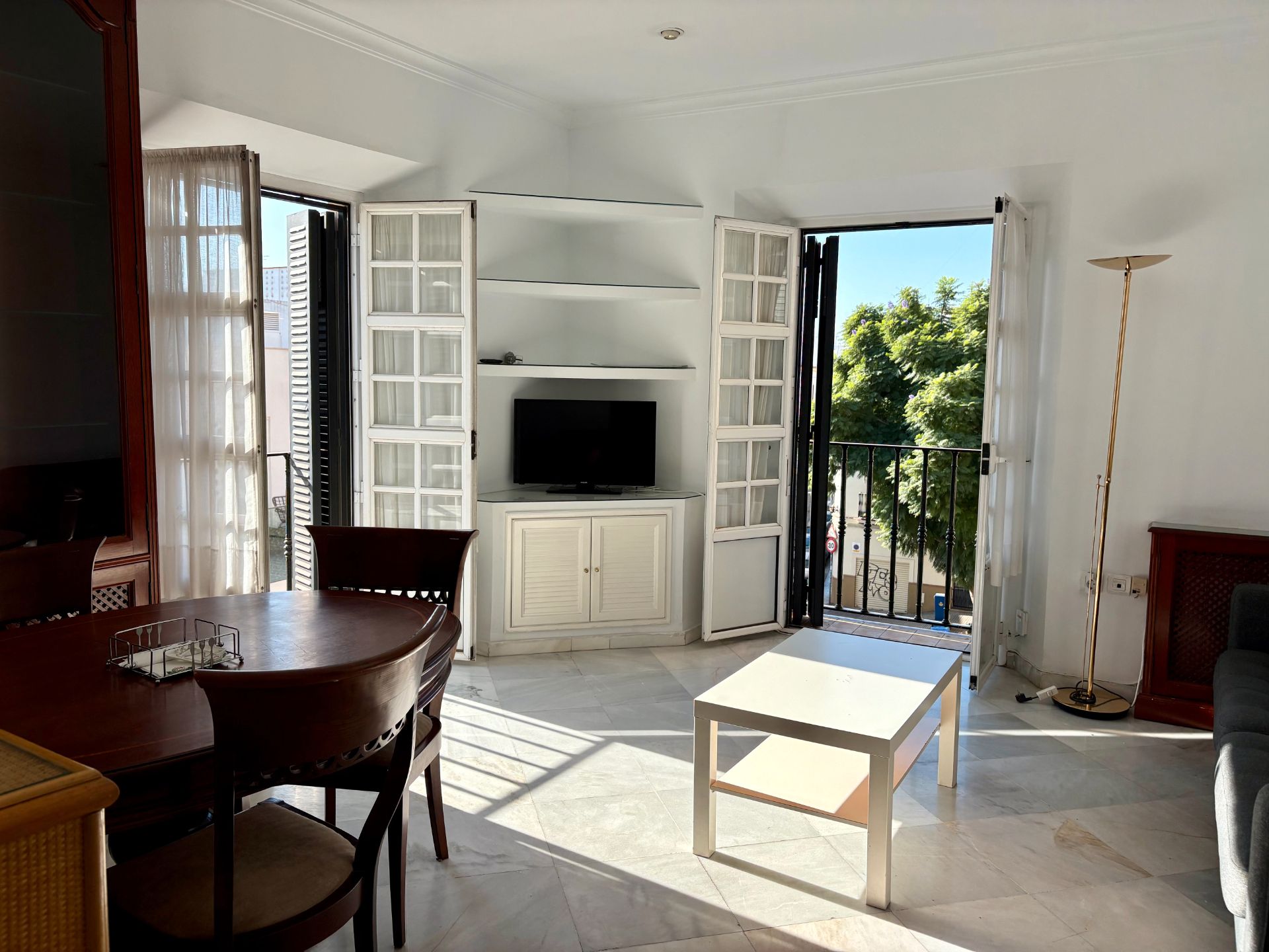 Sala de estar de Ático de alquiler en  Sevilla Capital con Aire acondicionado, Calefacción y Terraza