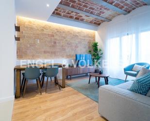 Sala d'estar de Apartament de lloguer en  Barcelona Capital amb Aire condicionat, Calefacció i Parquet