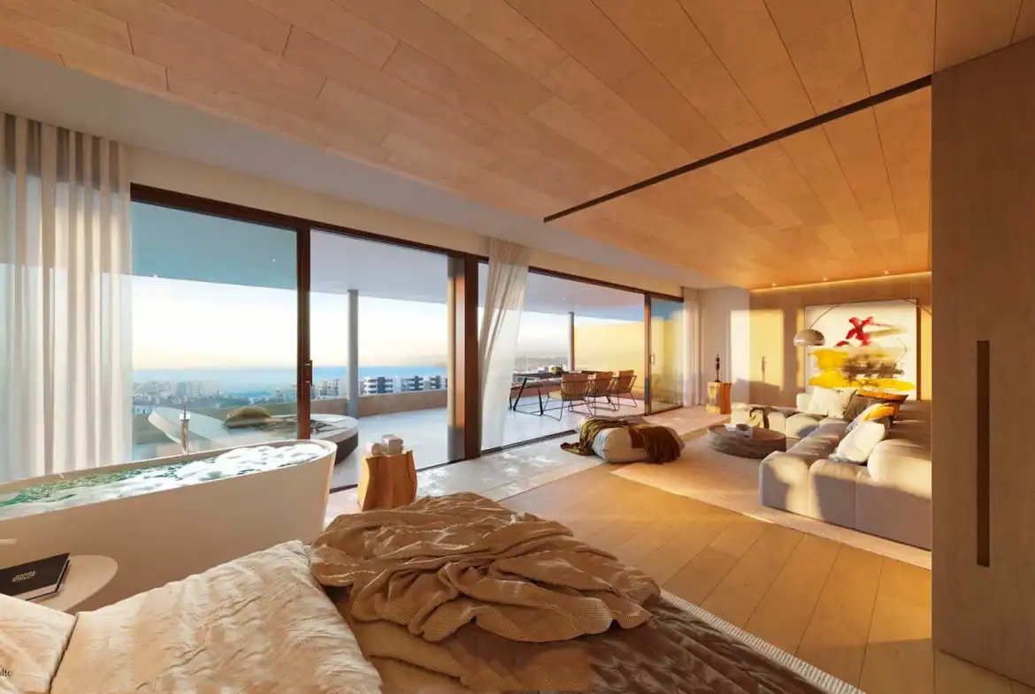 Sala de estar de Apartamento en venta en Fuengirola con Aire acondicionado, Calefacción y Jardín privado