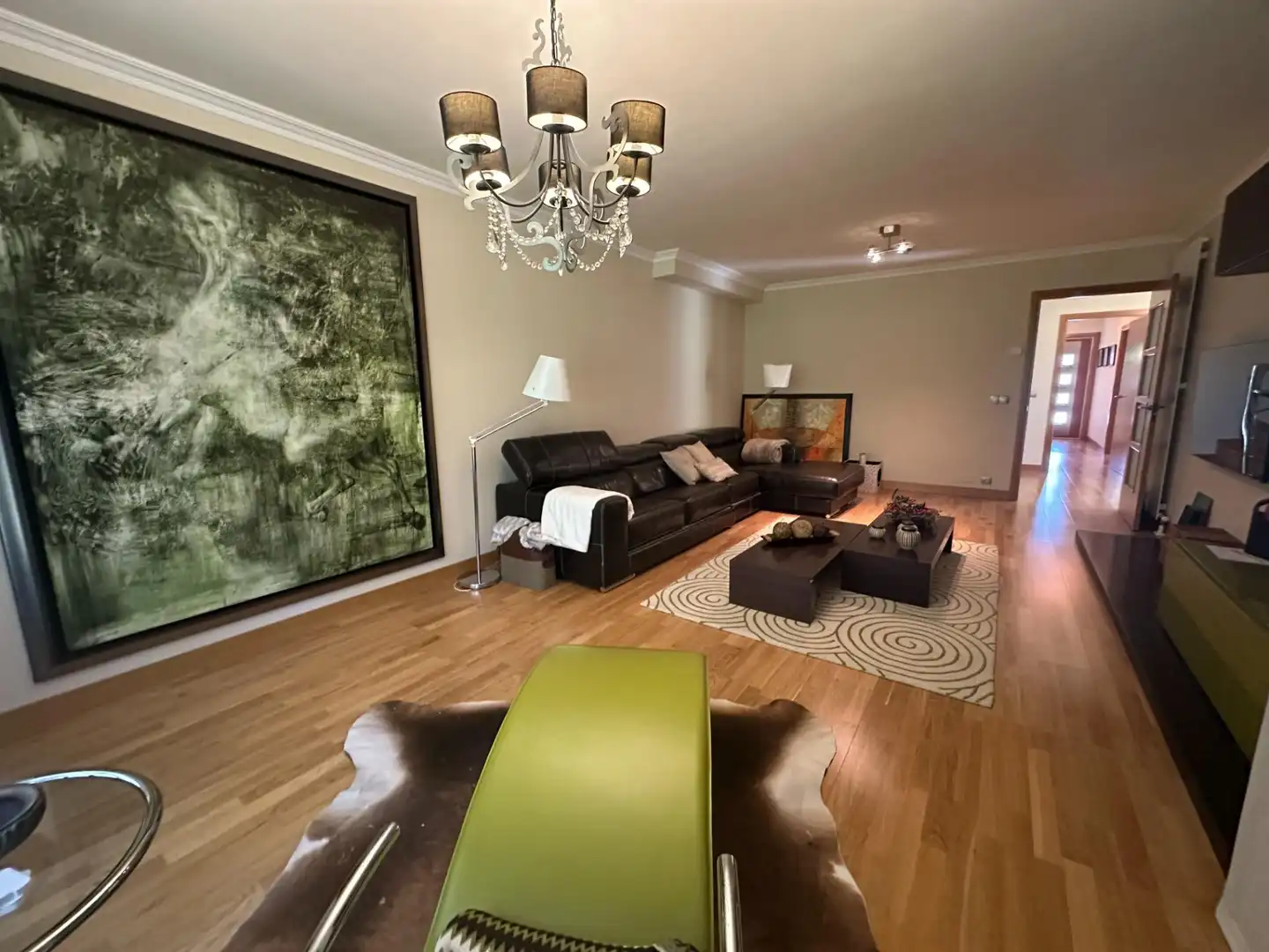 Sala de estar de Casa o chalet en venta en Jaca con Calefacción, Jardín privado y Parquet