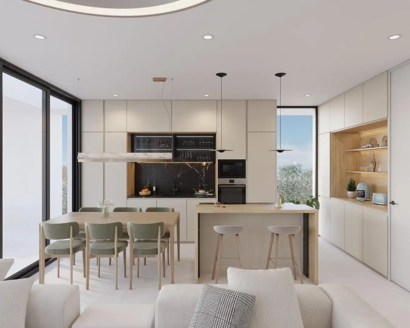 Cocina de Casa o chalet en venta en Fuente Álamo de Murcia con Aire acondicionado, Calefacción y Jardín privado