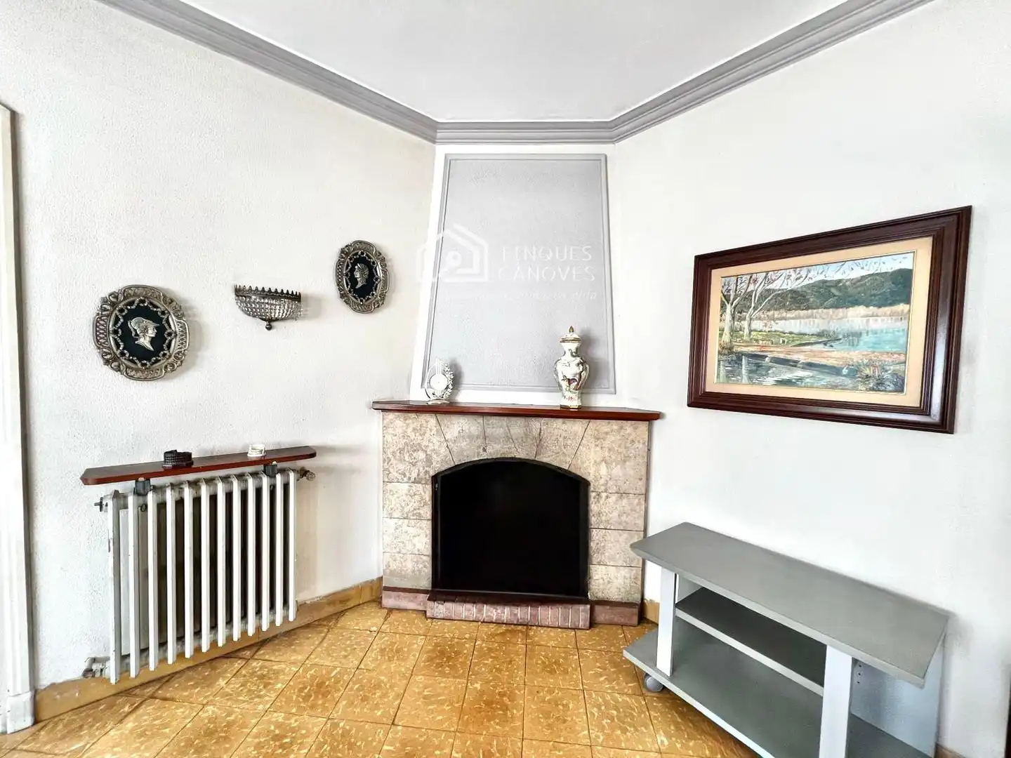 Sala d'estar de Casa o xalet en venda en Banyoles amb Calefacció, Terrassa i Traster