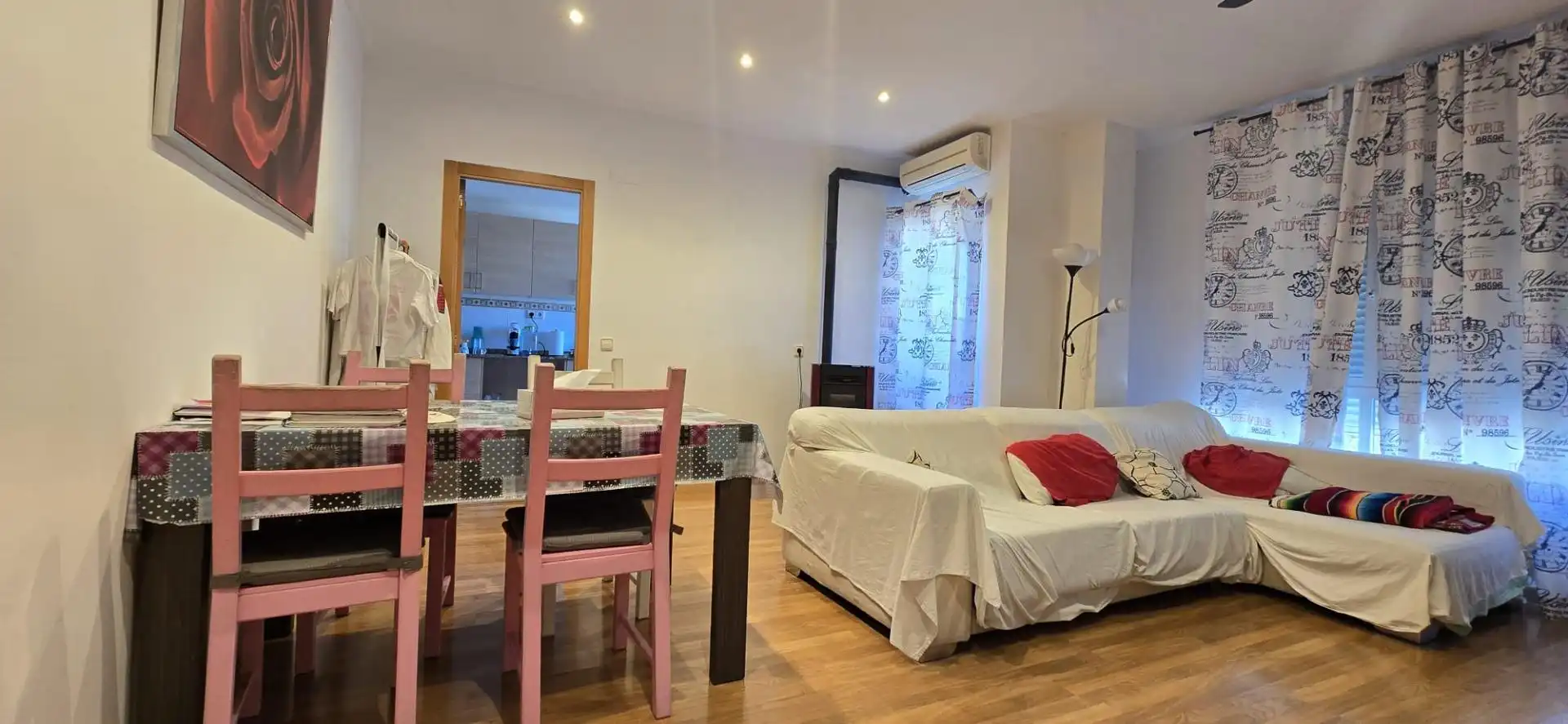 Sala de estar de Piso en venta en Vilamarxant con Aire acondicionado, Parquet y Balcón