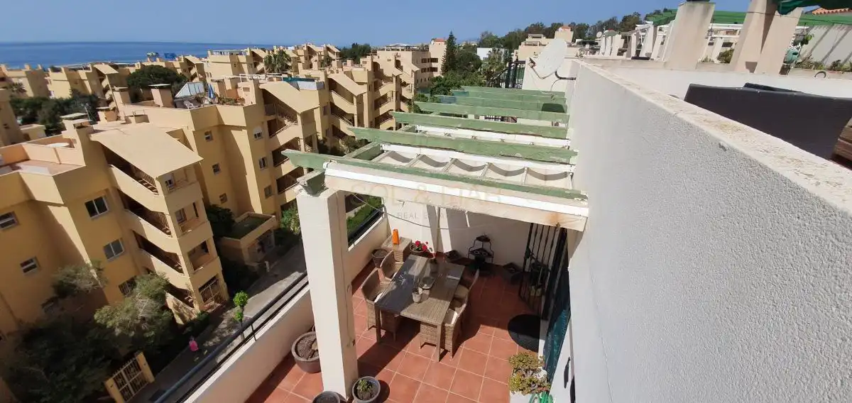 Terrasse von Dachboden zur Miete in Mijas mit Klimaanlage, Heizung und Terrasse