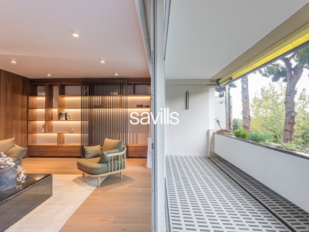 Living room of Apartment for sale in  Barcelona Capital  with Air Conditioner, Private garden and Terrace