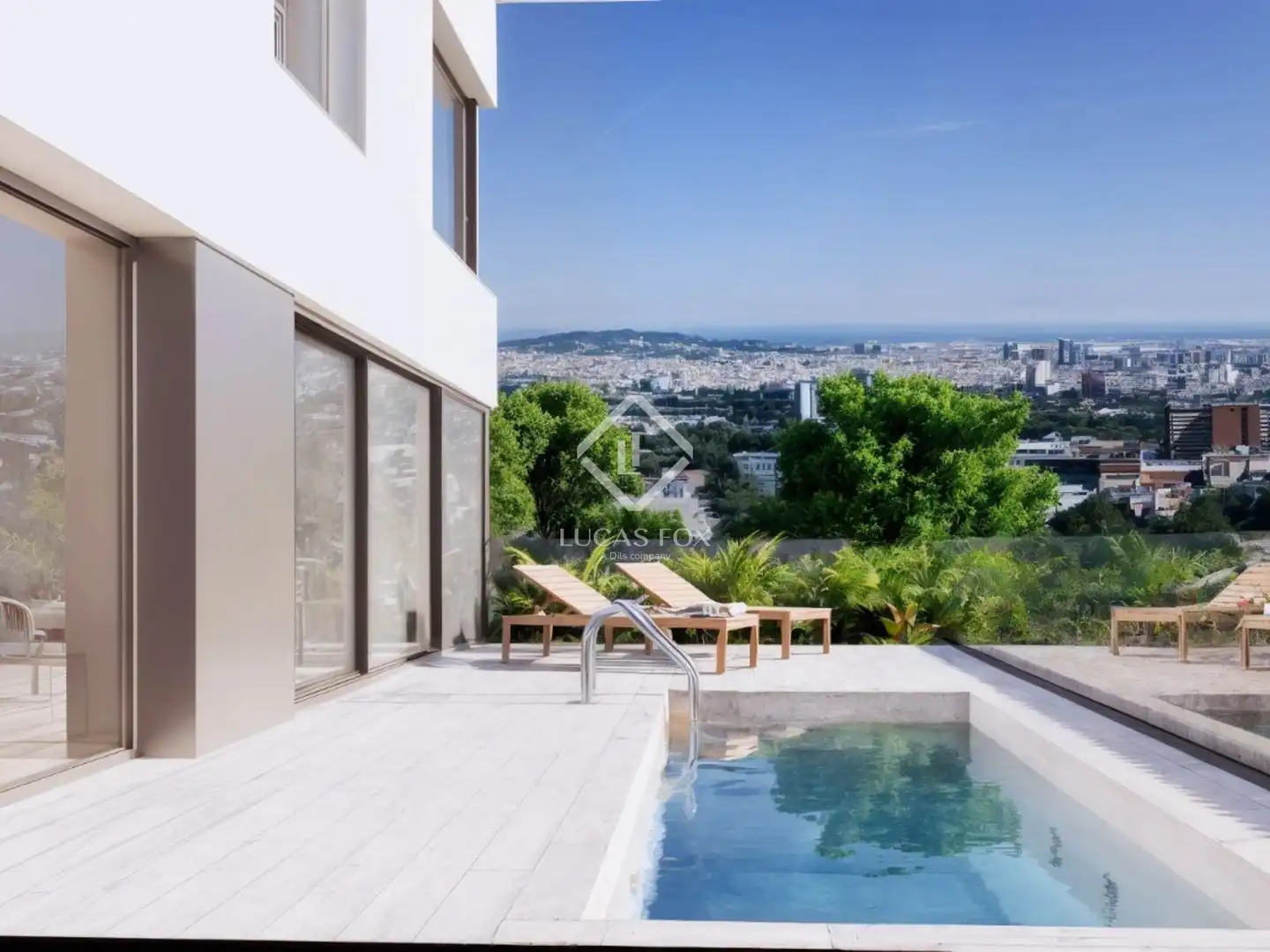 Vista exterior de Casa o xalet en venda en Esplugues de Llobregat amb Aire condicionat, Calefacció i Parquet
