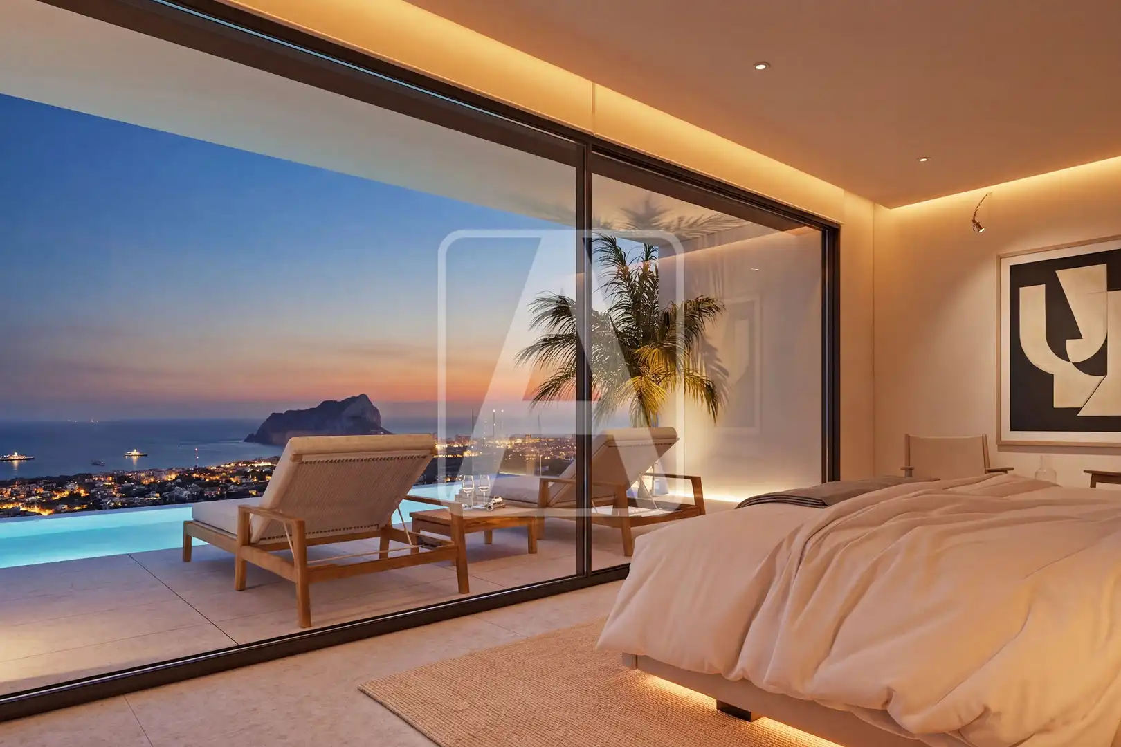 Bedroom of Houses for sale in Benissa  with Air Conditioner, Heating and Private garden