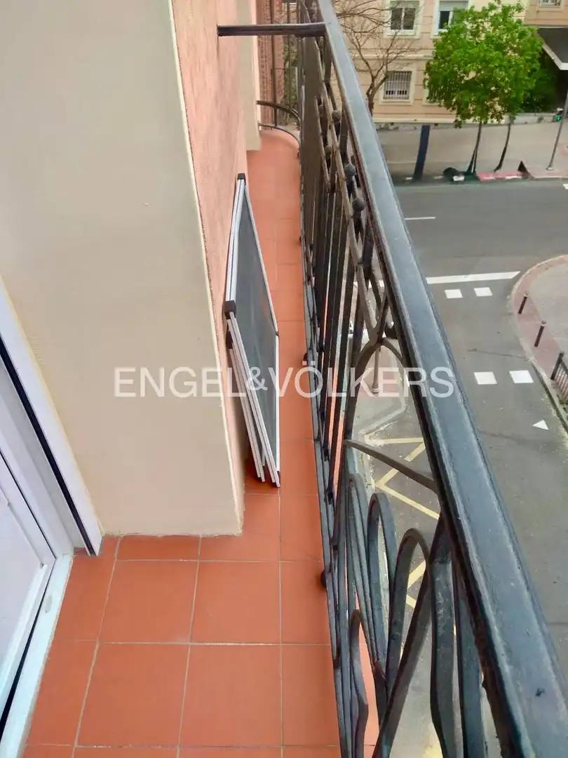 Balcony of Flat for rent in Madrid  with Heating, Parquet flooring and Furnished