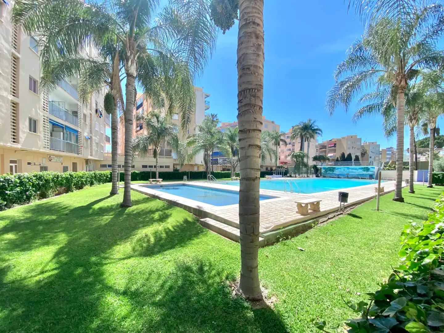 Swimming pool of Flat for sale in La Pobla de Farnals  with Air Conditioner, Private garden and Balcony