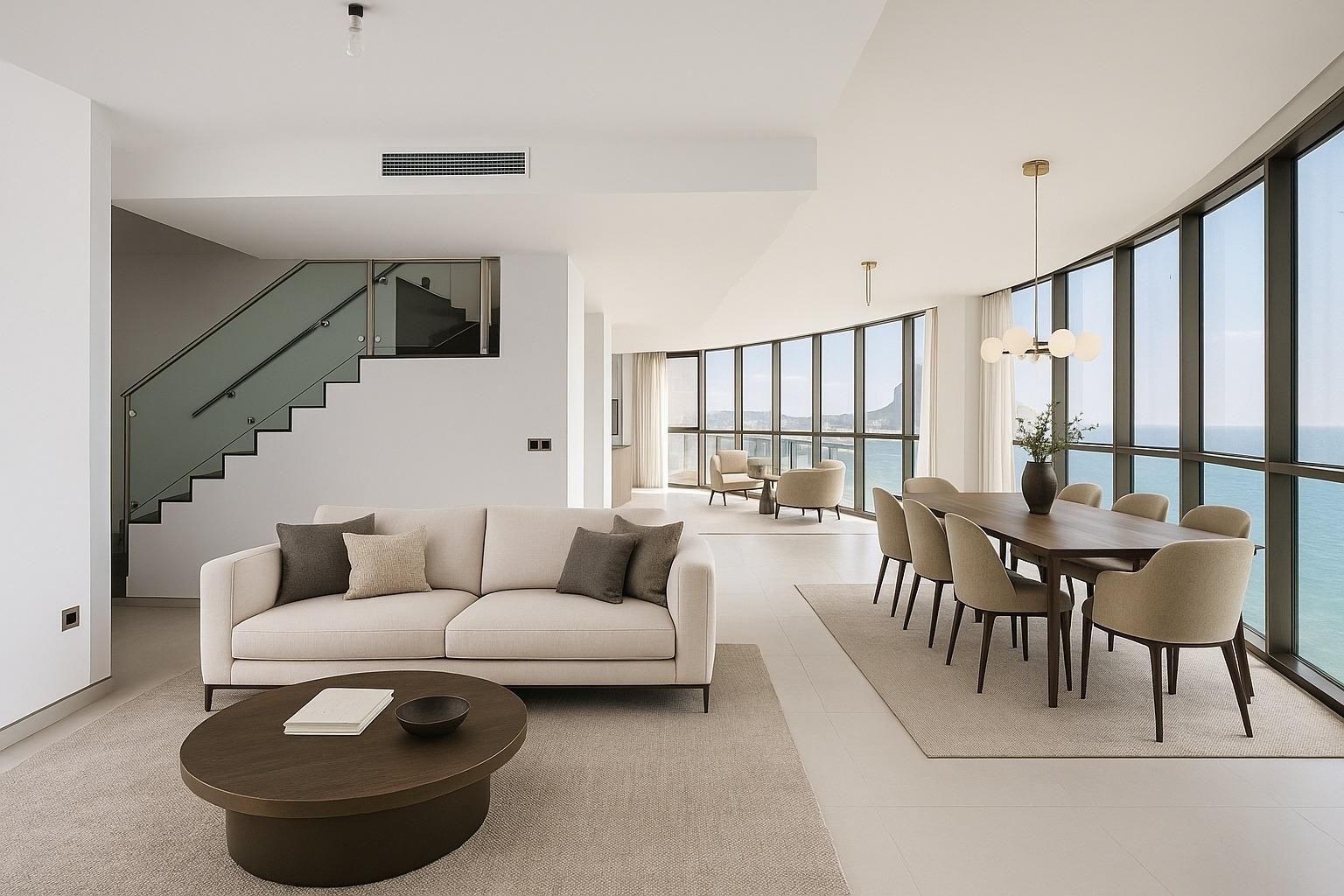 Sala d'estar de Àtic en venda en Calpe / Calp amb Calefacció, Terrassa i Balcó