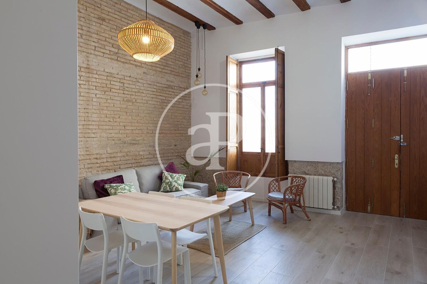 Sala d'estar de Pis de lloguer en  Valencia Capital amb Aire condicionat, Calefacció i Terrassa