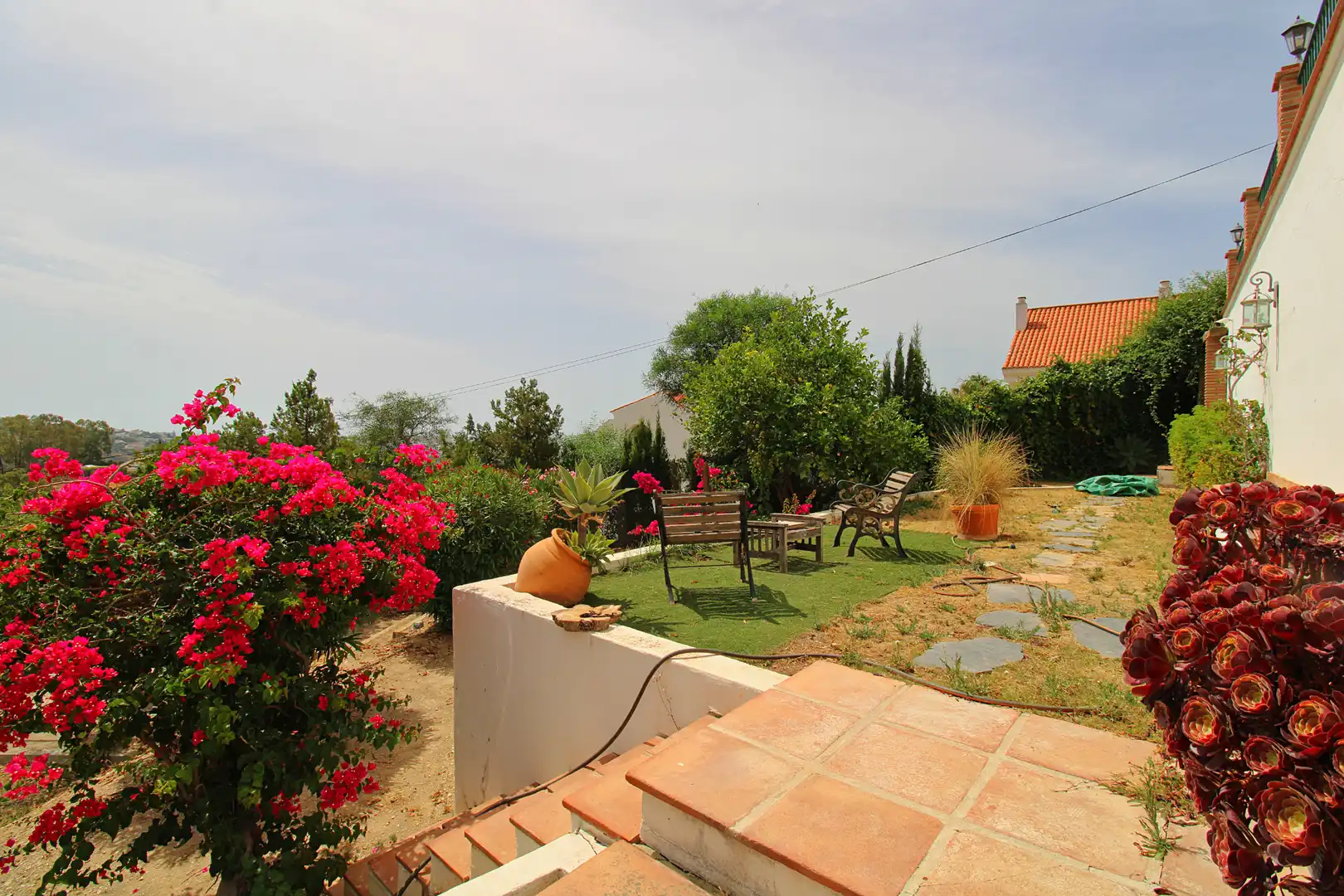 Terraza de Finca rústica en venta en Mijas con Aire acondicionado, Calefacción y Jardín privado