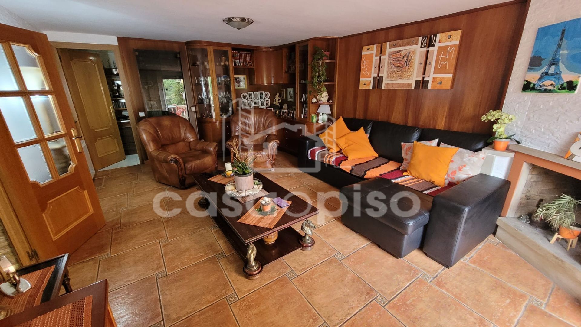Sala d'estar de Casa adosada en venda en Terrassa amb Aire condicionat, Calefacció i Jardí privat