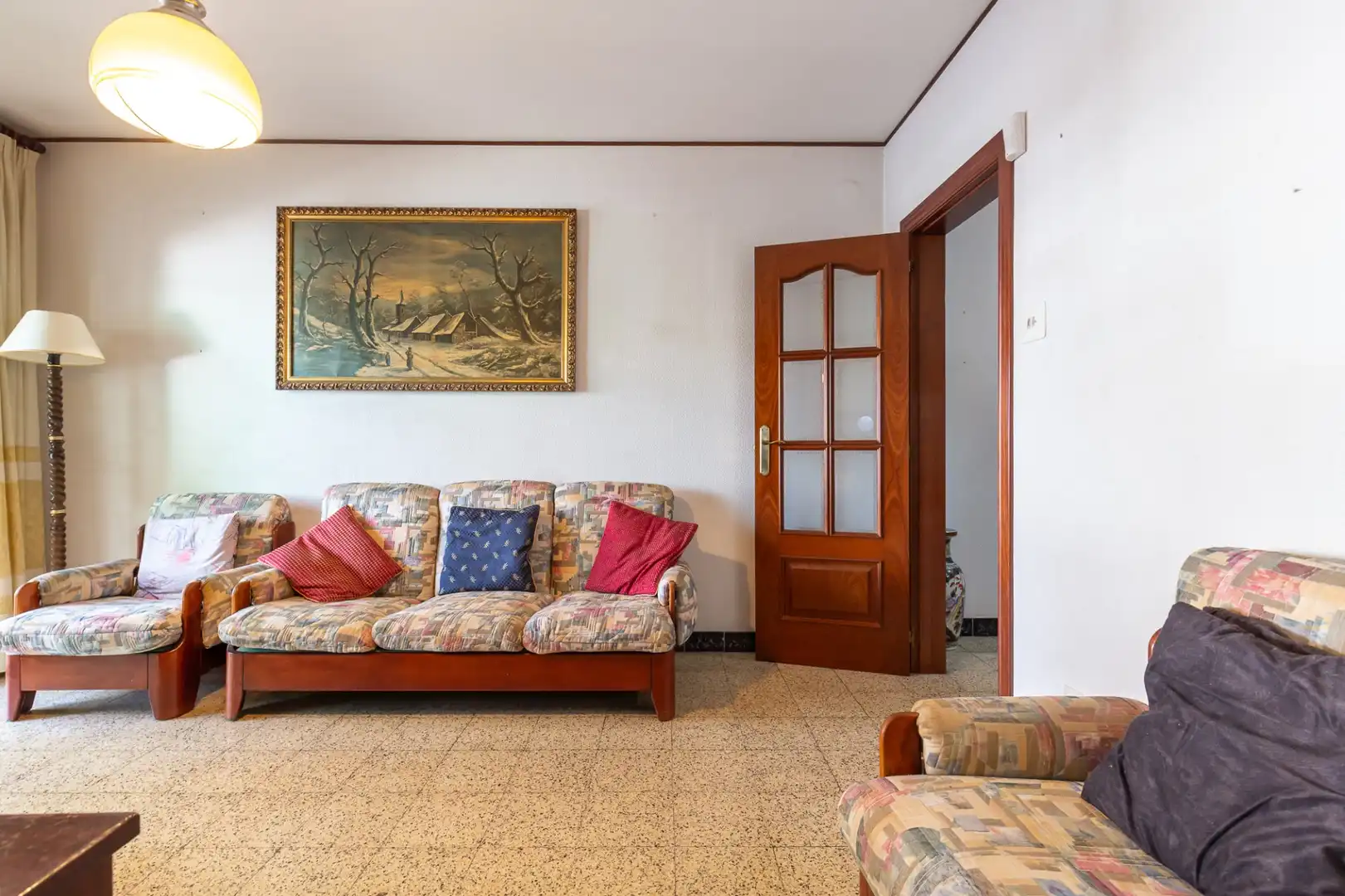 Sala de estar de Piso en venta en Sant Cugat del Vallès con Calefacción, Balcón y Alarma