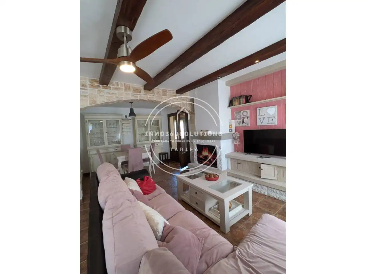 Sala de estar de Casa o chalet de alquiler en Tarifa con Terraza, Piscina y Amueblado