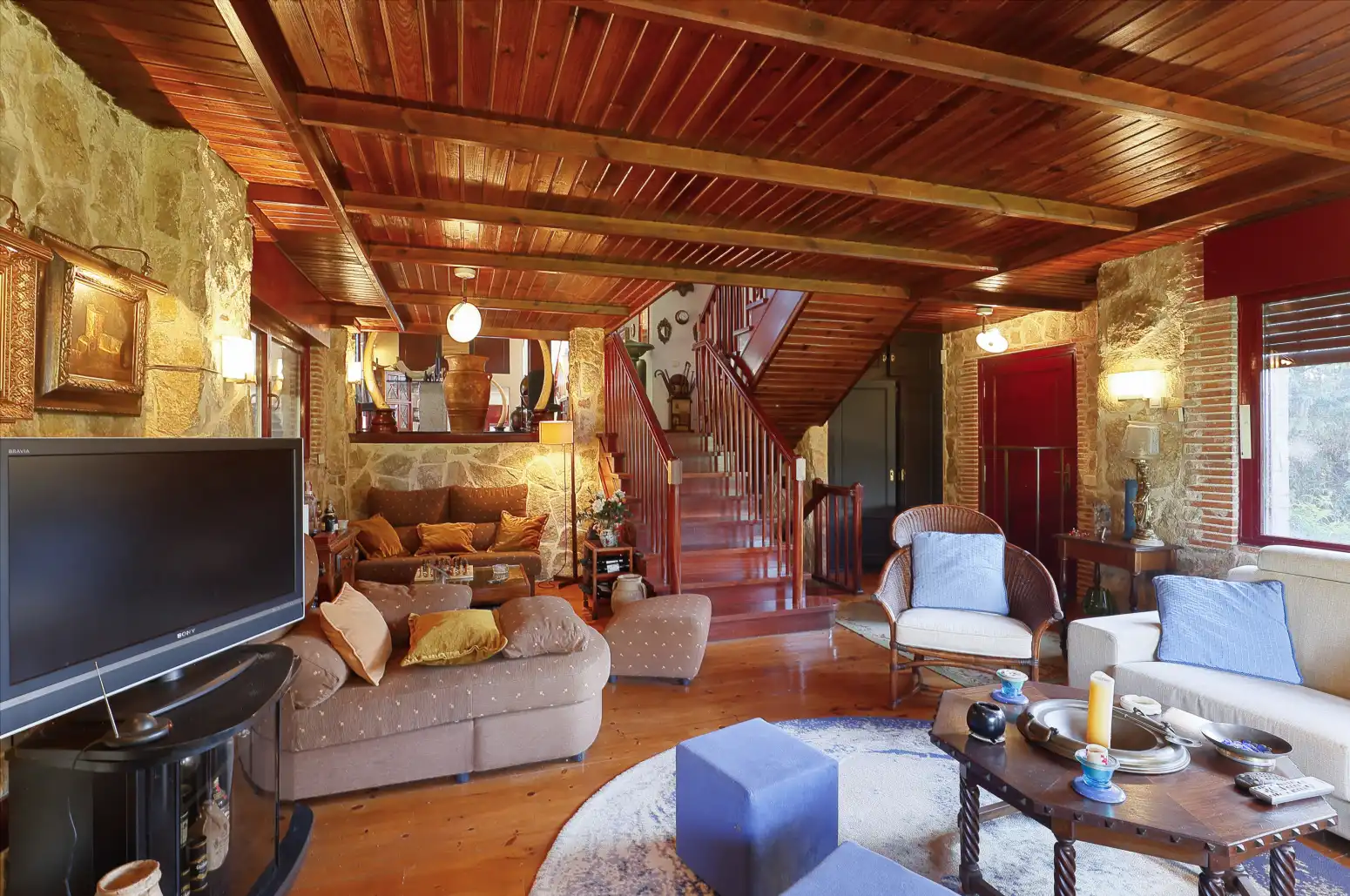 Sala d'estar de Casa o xalet en venda en Gijón  amb Calefacció, Jardí privat i Parquet