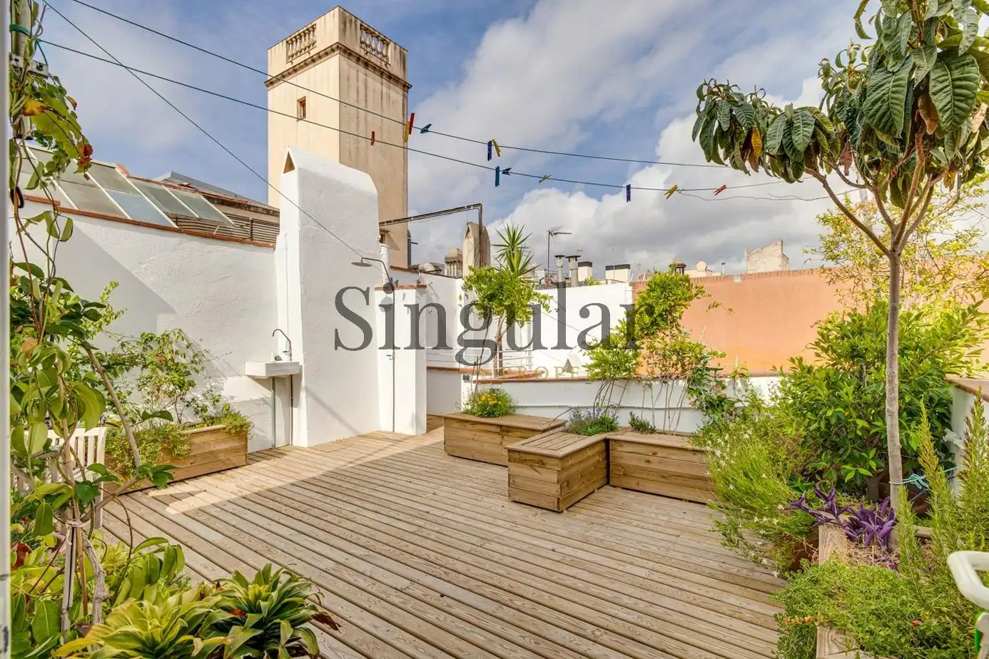 Terrasse von Maisonette zum Verkauf in Barcelona mit Heizung, Terrasse und Abstellraum