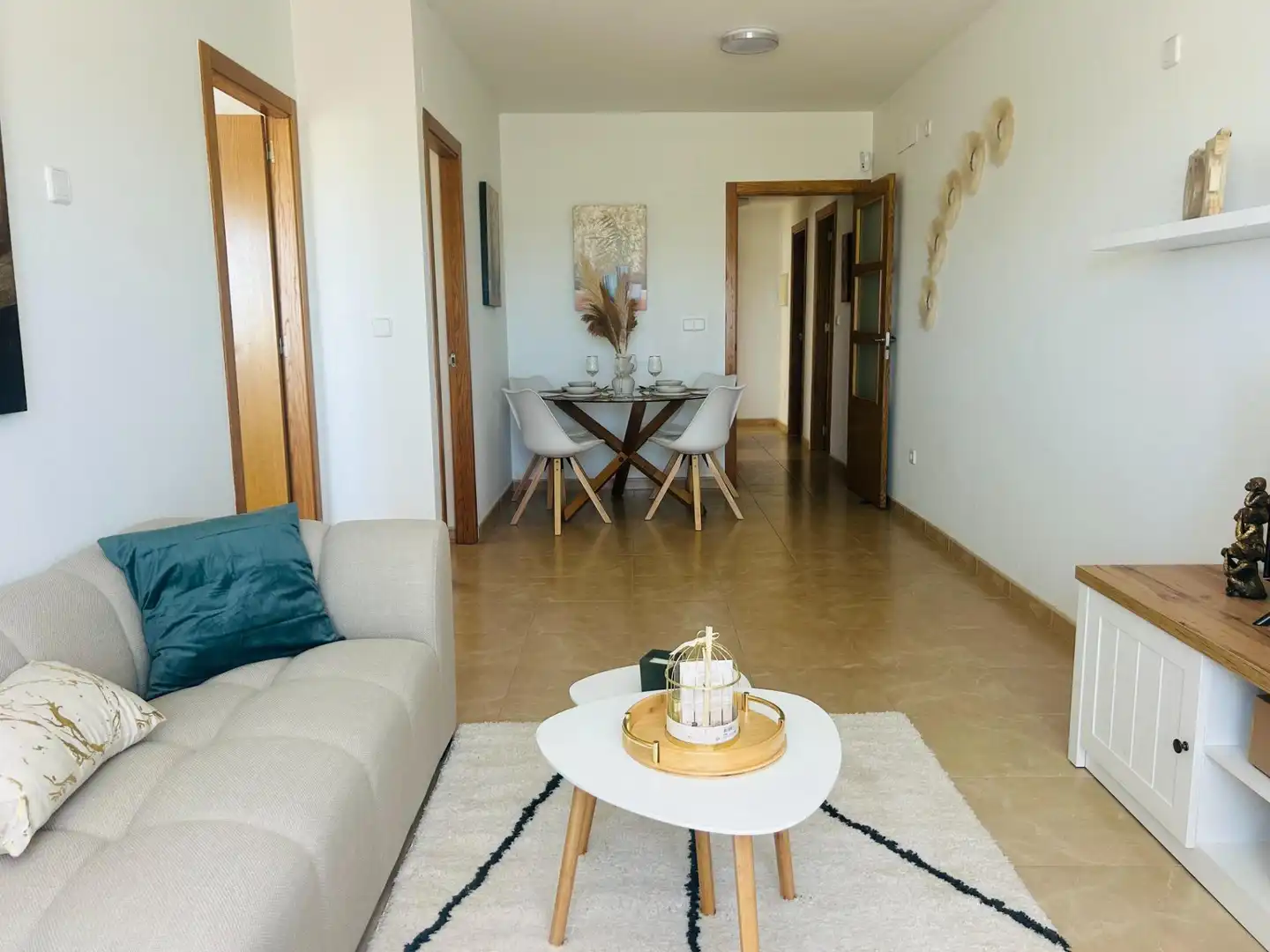 Wohnzimmer von Wohnungen zum Verkauf in Pilar de la Horadada mit Möbliert und Alarm