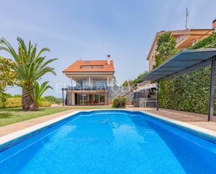 Exterior view of House or chalet for sale in Sant Fost de Campsentelles  with Air Conditioner, Terrace and Swimming Pool