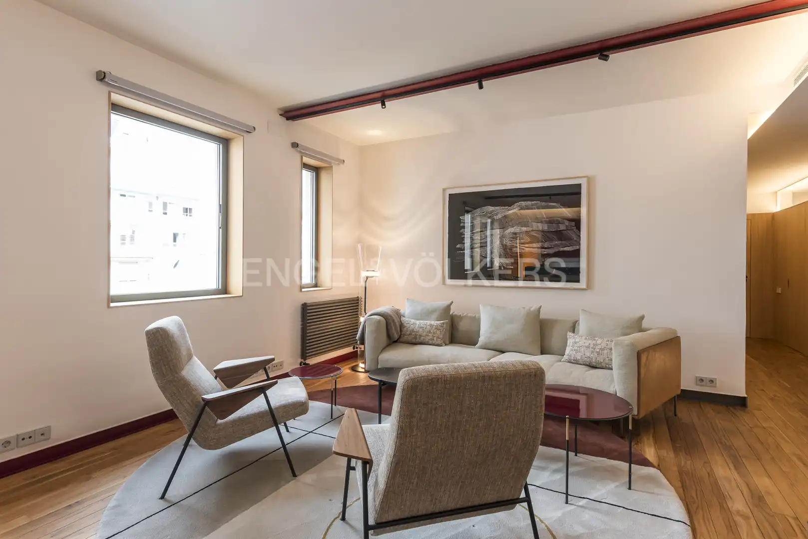 Living room of Flat for rent in Barrio de Salamanca