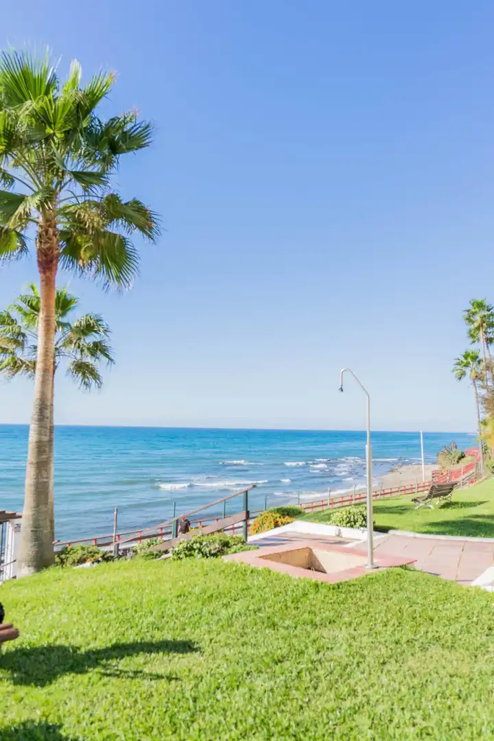 Vista exterior de Estudi en venda en Marbella amb Aire condicionat, Jardí privat i Moblat