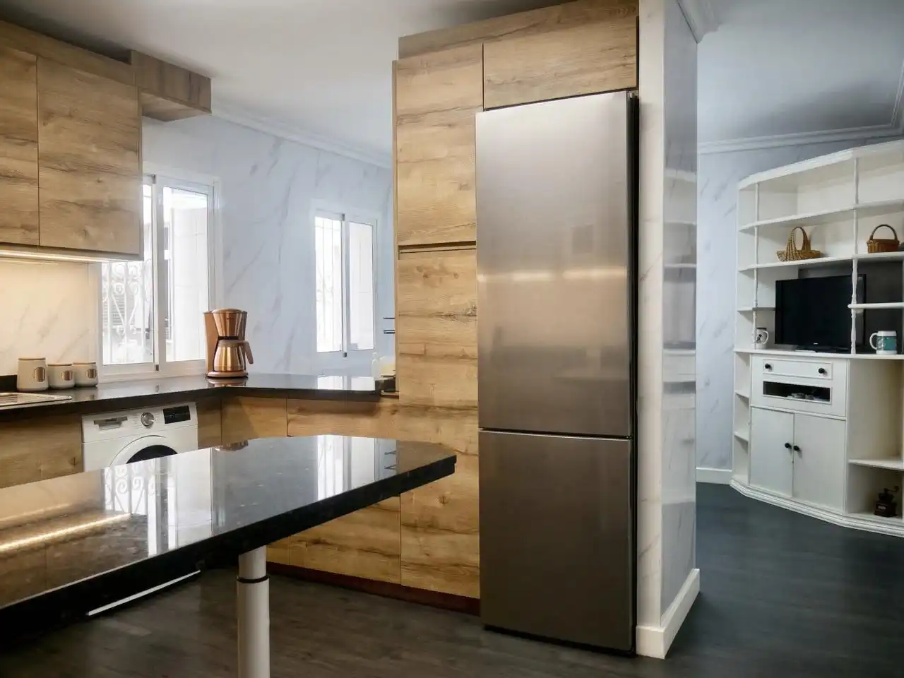 Cocina de Piso de alquiler en Sevilla con Aire acondicionado, Calefacción y Terraza