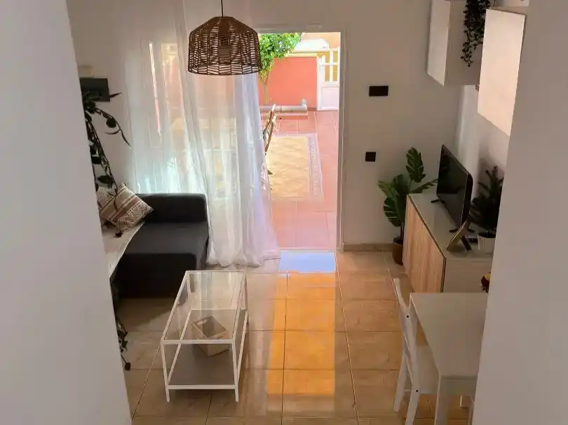 Wohnzimmer von Maisonette zur Miete in San Bartolomé de Tirajana mit Klimaanlage, Schwimmbad und Möbliert