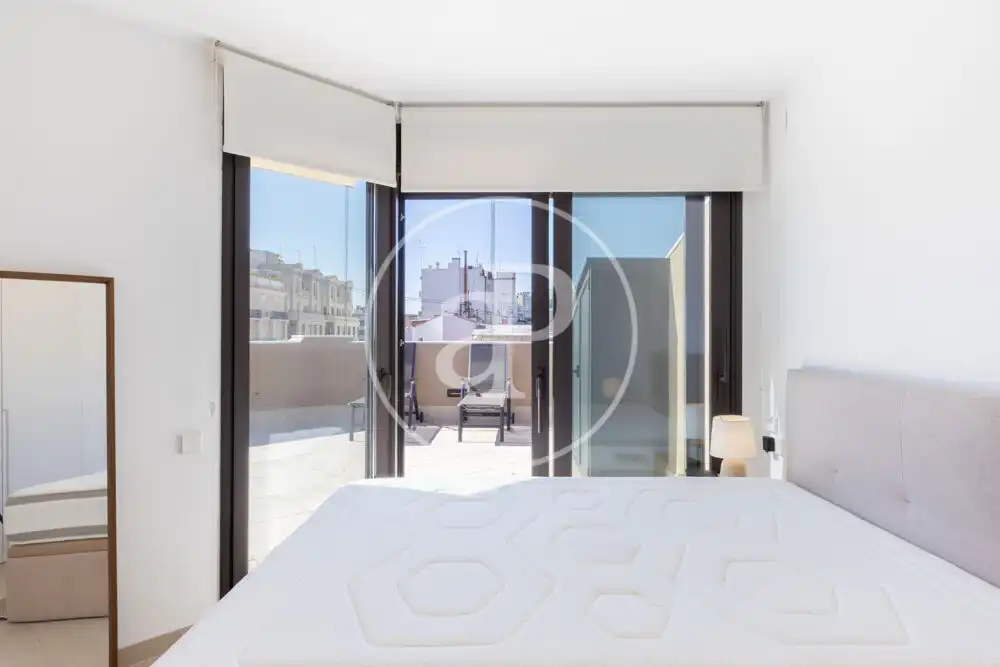 Bedroom of Attic for rent in Valencia  with Air Conditioner, Heating and Terrace