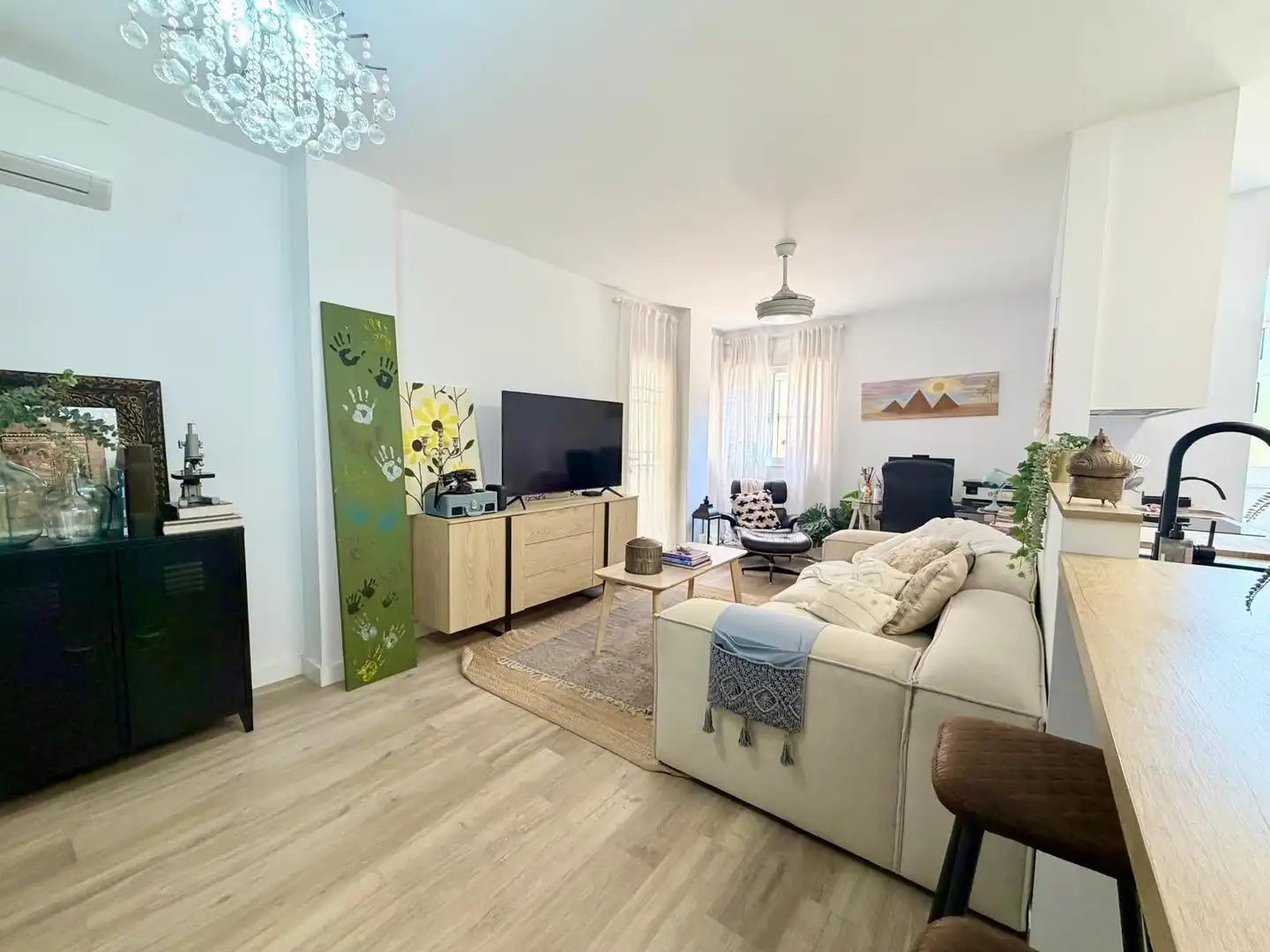 Living room of Flat for sale in Roquetas de Mar  with Air Conditioner, Heating and Terrace